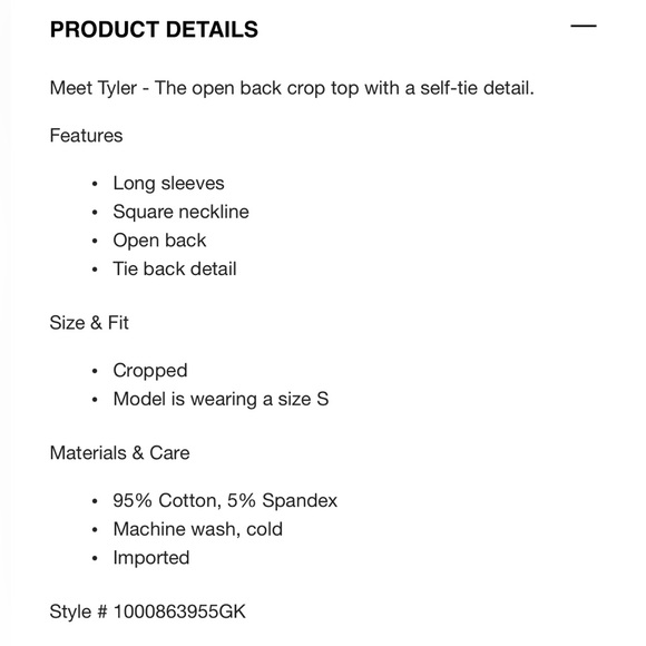 Garage Open-Back Grey Crop Top - Picture 9 of 9